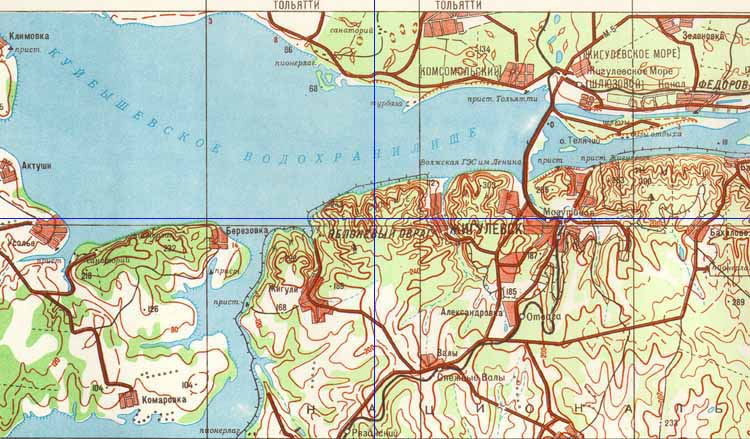 Куйбышевское водохранилище карта
